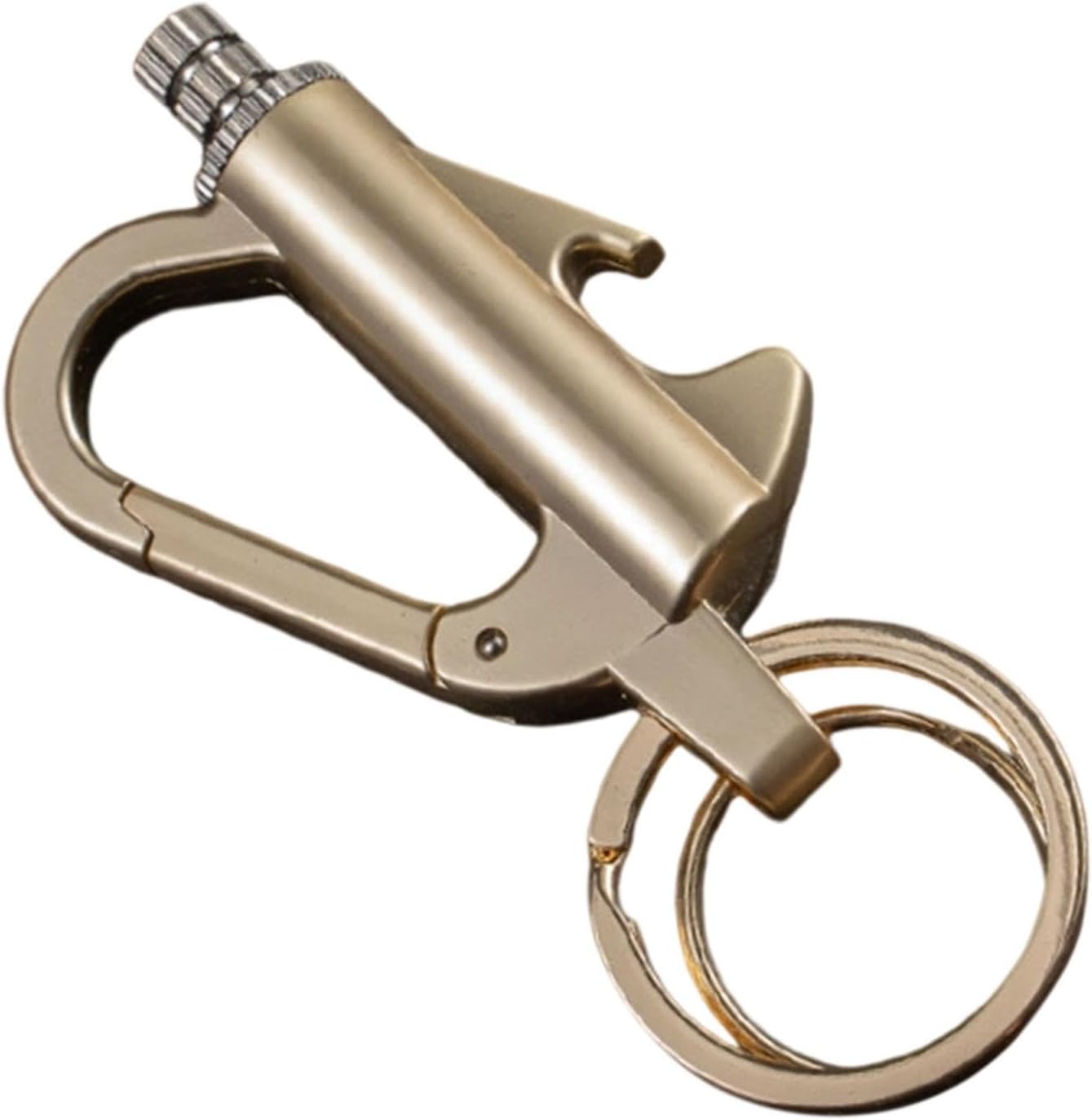 Metal Keychain Lighter, Portable Refillable Firestarter for Outdoors – Durable Alloy, Survival Tool for Camping, Hiking, Emergency Kits, Ideal Gift for Adventurers (B)