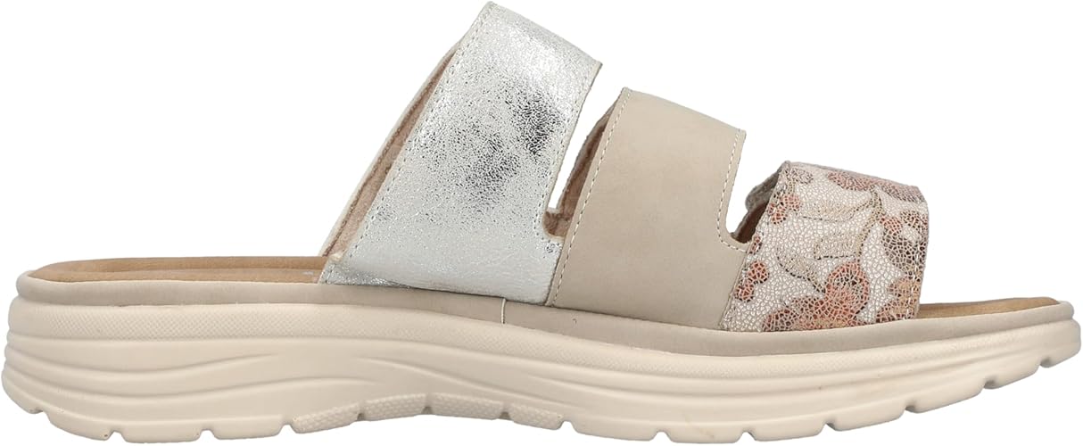 Rieker V8583 Pantolette voor dames, beige, 38 EU