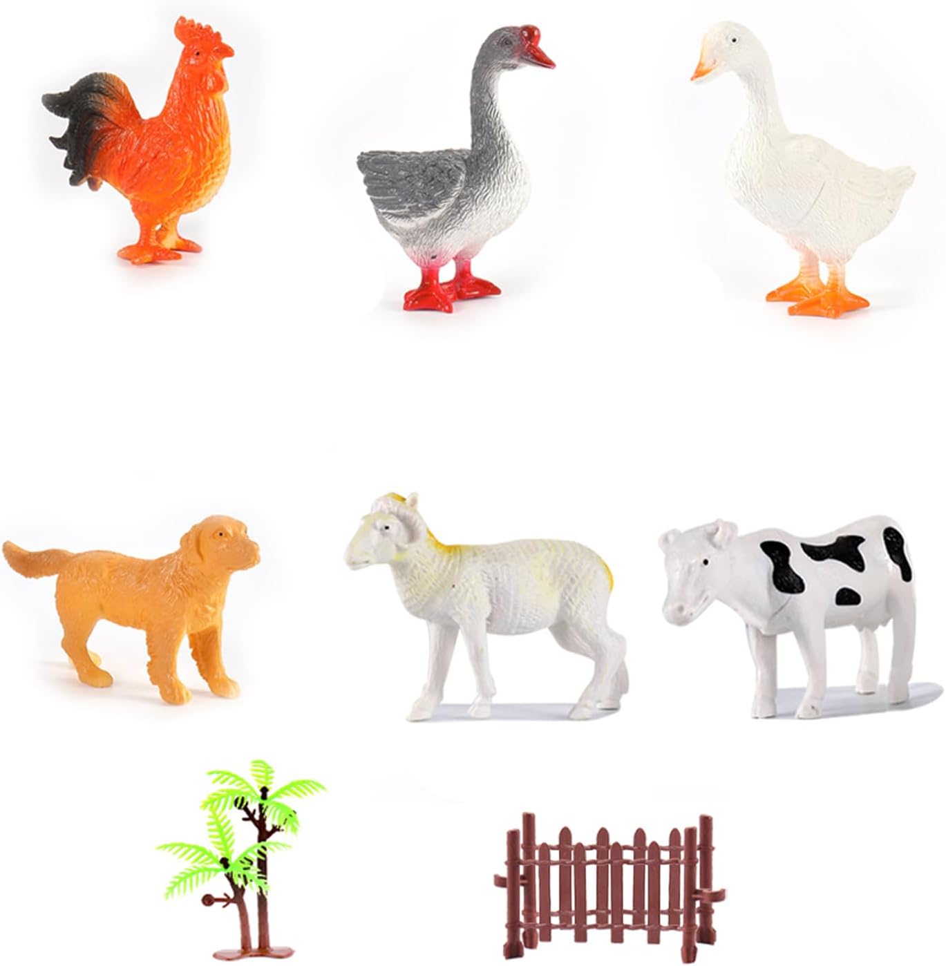 Realistic Animal Figure Toy - Farm Animals, Wild Animal, Dinosaur Toyset, Animal Figure Playset, Jungle Animals Toys Set, Birthday Return Gifts for Kids (Pack of 6) (Farm Animals)