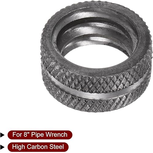 Miniatura 4 de Tuerca de llave de tubo 8 "Llave de fontanería Tuerca de repuesto Tuerca de moleteado de acero al carbono para llave ajustable