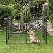 HOMCOM Parque Mascotas Valla 8 Piezas 80x100cm + Puerta Entrenamiento Perros