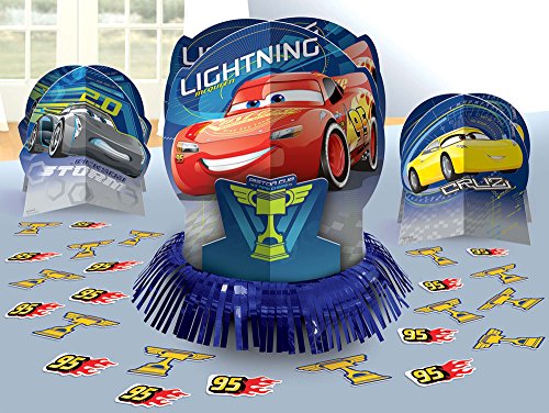 amscan Cars 3 Table Decorating Kit 23 Piece Centerpiece