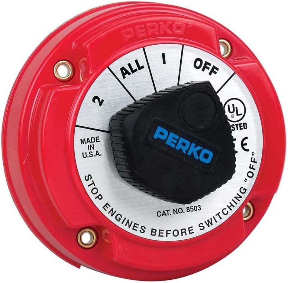 Perko 8503DP Medium Duty Battery Selector Switch with Alternator Field Disconnect
