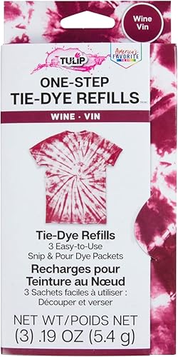 Tulip One-Step Tie-Dye Kit Paquetes de recambio de tinte, vino