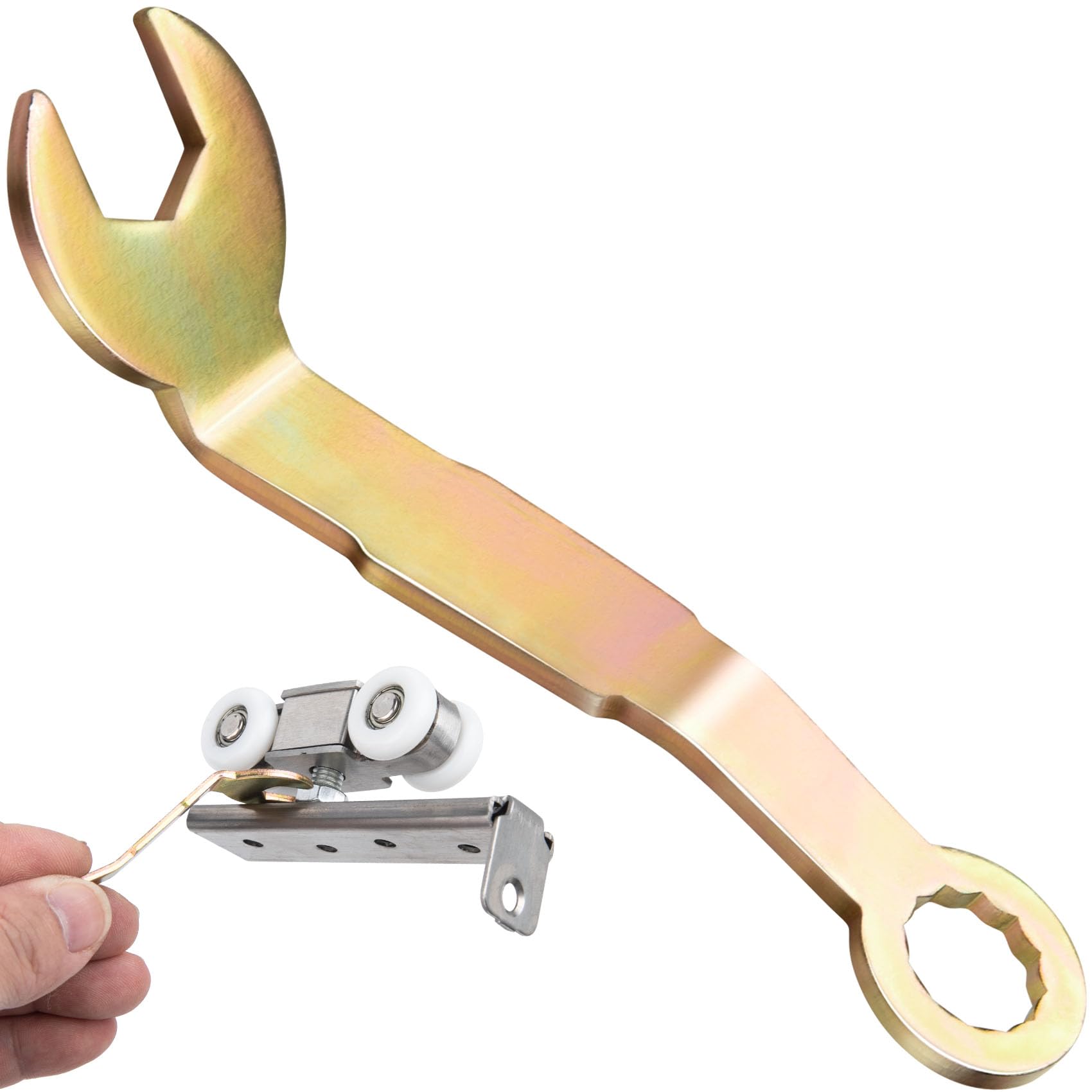 Lekgavd Pivot Pocket Door Wrench, 3/8" Bi-Fold Closet Door Hardware Adjustment Wrench, Door Hardware for Sliding Doors, Home, RV Maintenance - 1pcs
