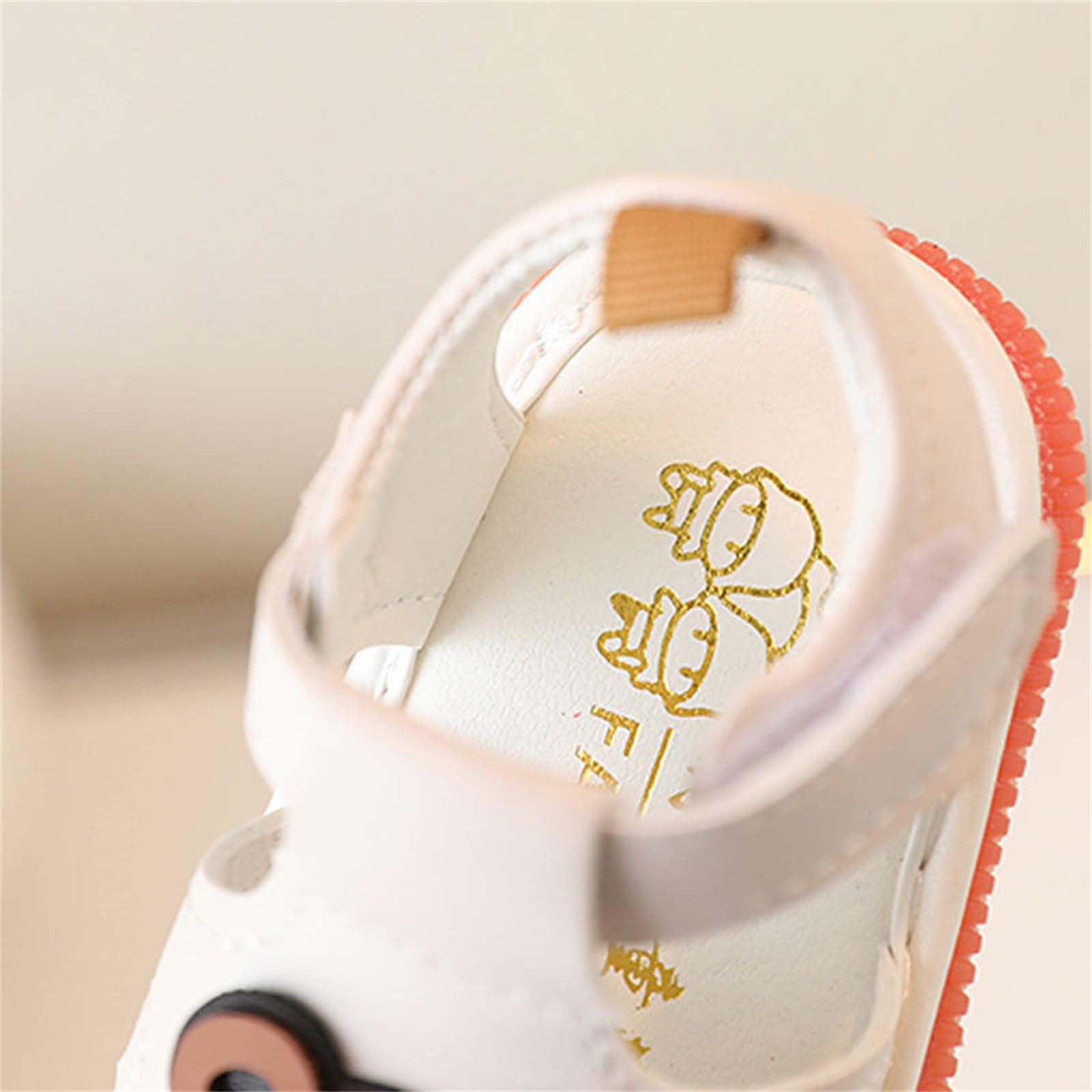 Sandales couinantes d'été pour bébé garçon et fille - Bout ouvert - Antidérapantes - Chaussures pour bébé - Motif ours mignon