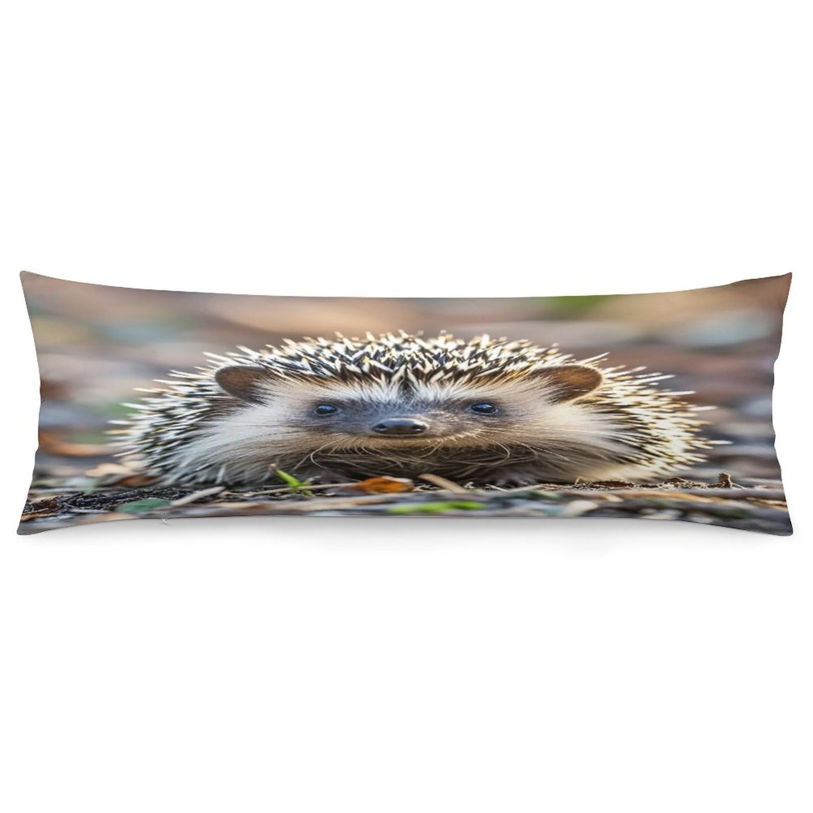 Hedgehog Pillowcase Decorative Long Body Pillow Case Soft Breathable Body Pillow Cover Modern Large Pillowcase Cute Body Pillow Pillowcases for Bedroom Couch 18.9 X 53 Inch