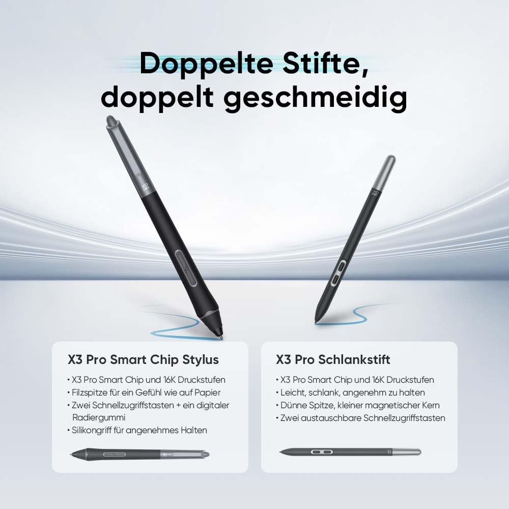 XPPen Artist Ultra 16 Grafiktablett mit Display für PC - 15,6 Zoll OLED 4K