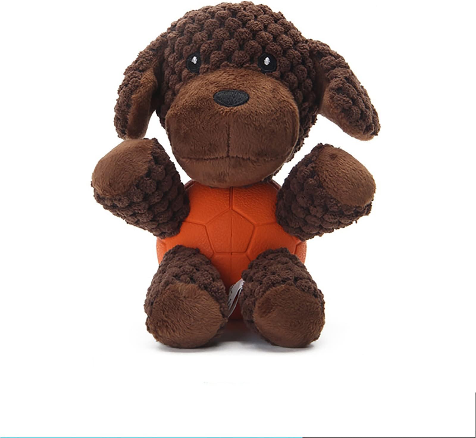 FAYERY plush dog toys, Interactive Dog Toys Squeaky, Durable Chew Toys for Teeth Cleaning Stuffed Animals Dog Training Toys for Puppy Small Medium and Large Dogs (Crooked Monkey)