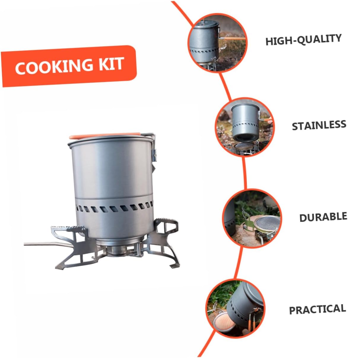 1set Portable Camping Cookware Set Cooking Equipment for Outdoor Cooking Backpacking Picnics and Hiking Safe Sturdy Family Adventures