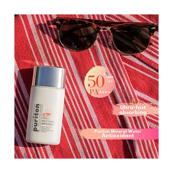 Puriton-Anti-Aging-Perfect-Brightening-Sun-Screen-Broad-Spectrum-SPF-50-with-Natural-Mineral-Extract-Korean-Daily-Facial-Protection-50g-2-Fl-oz Puriton Anti Aging Perfect Brightening Sun Screen Broad Spectrum SPF 50+ with Natural Mineral Extract, Korean Daily…