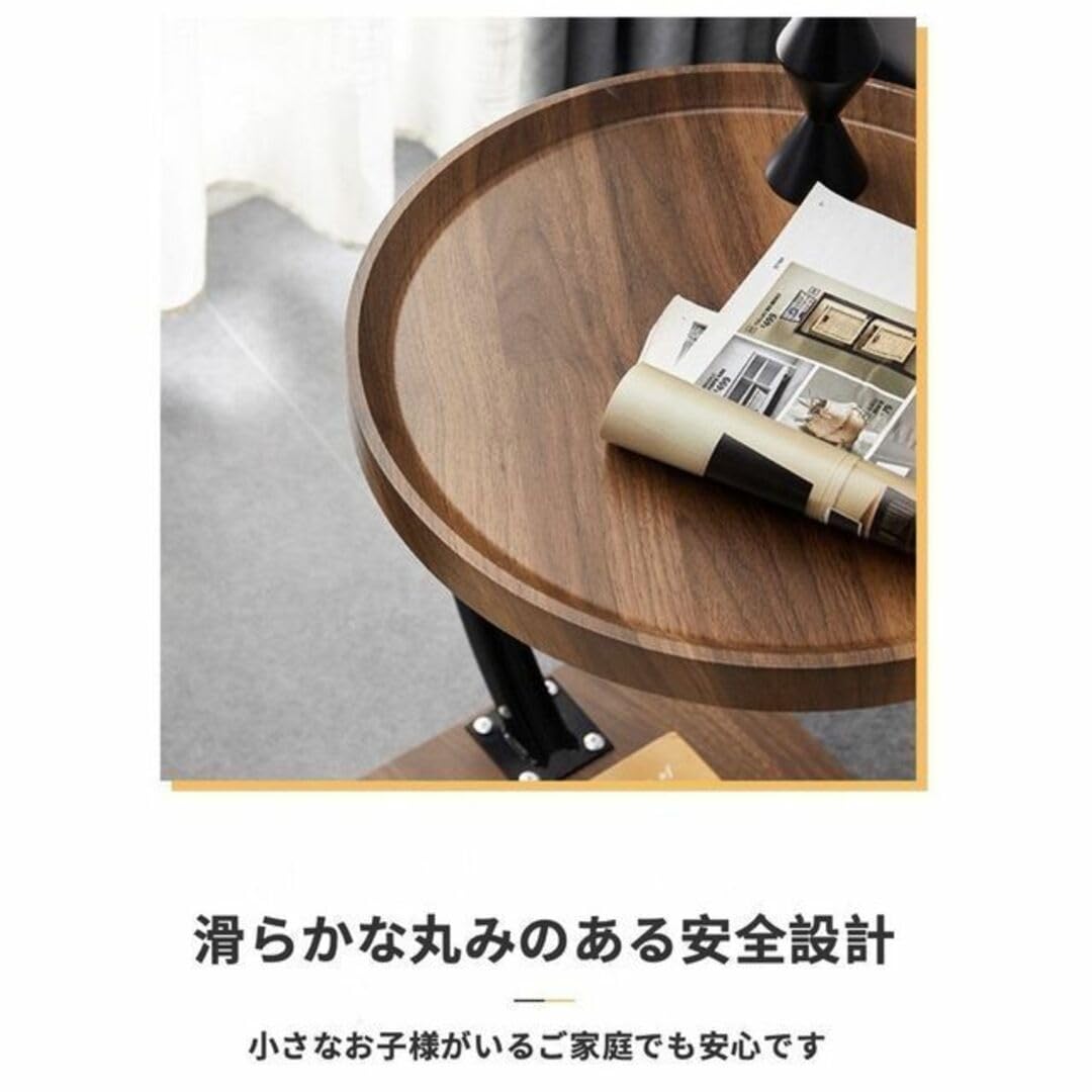 サイドテーブル　センターテーブル　円形テーブル　ソファーでの映画鑑賞に Amazon.co.jp: サイドテーブル センターテーブル 円形テーブル