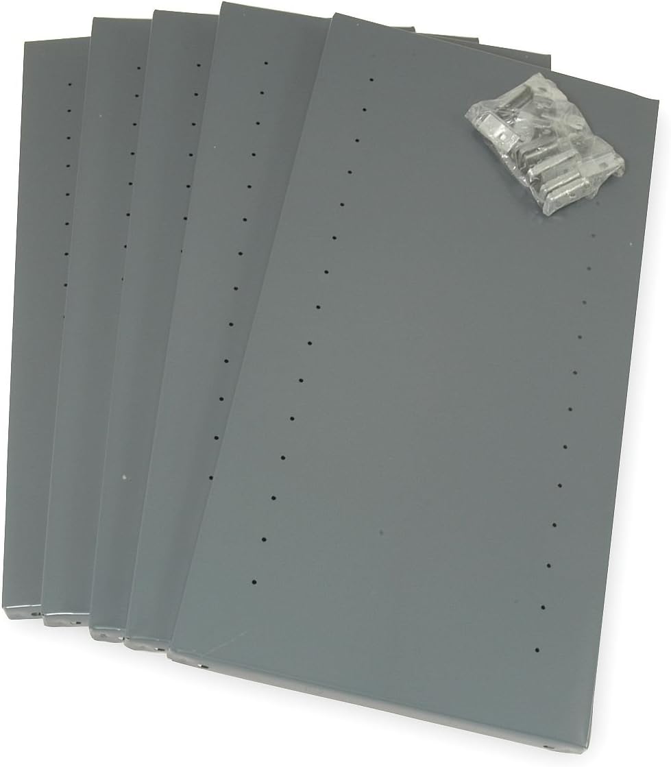 EDSAL Shelves, 20 ga., Gray, 36 in. W, PK5 Industrial