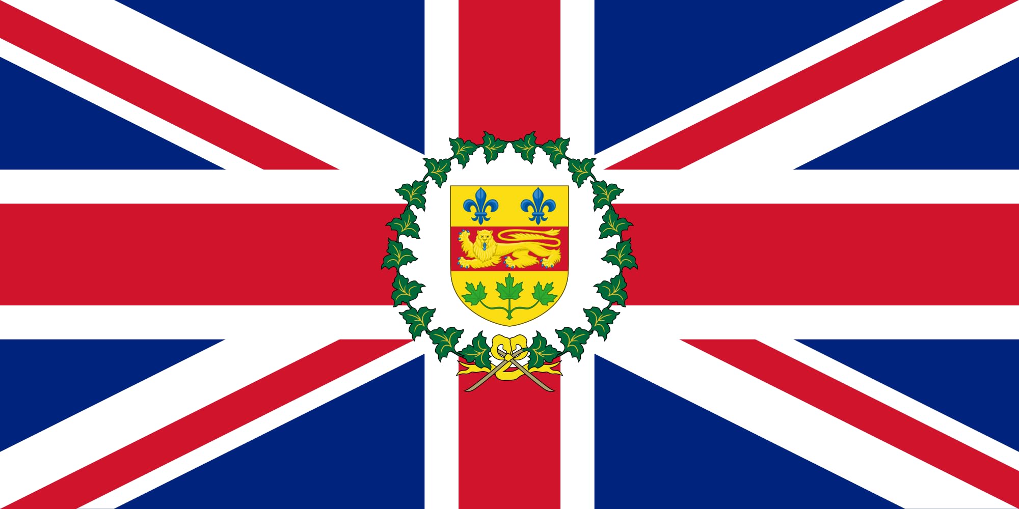 Drapeau Large Lieutenant-gouverneur de Québec officiel pour mât extérieur