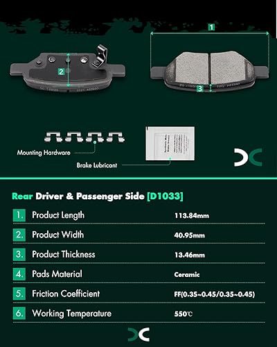 Vista 533 de SCITOO - Juego de pastillas de freno de cerámica