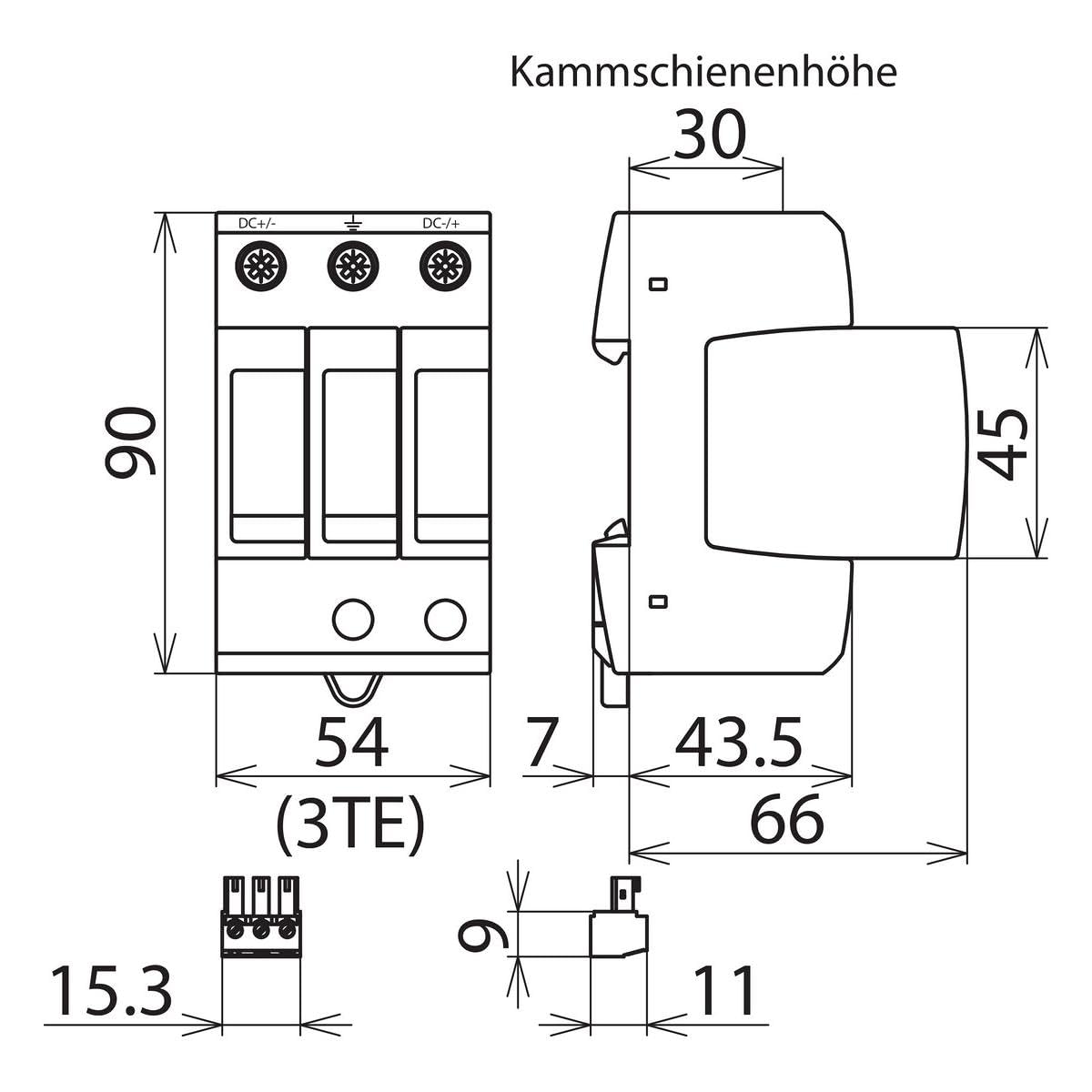 DEHN 952565 DG M YPV 1200 FM, scaricatore di sovratensione, 20 kA, 1 pezzo.