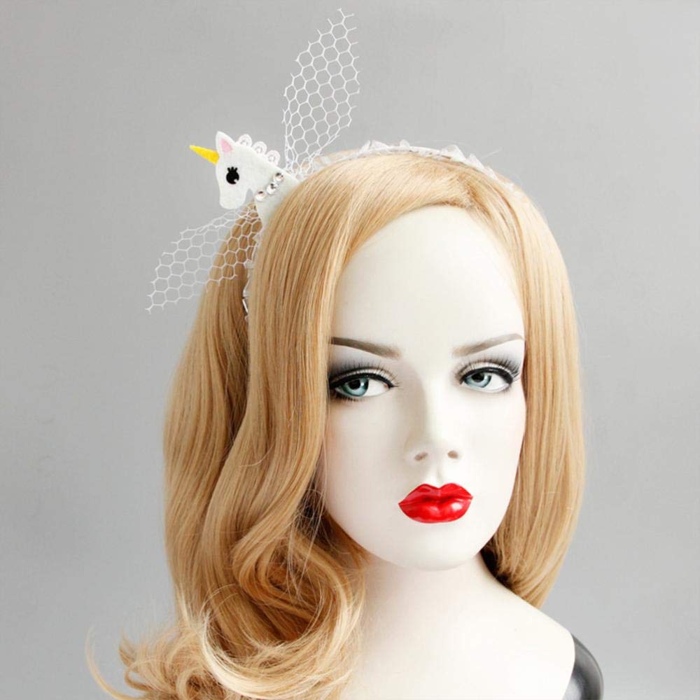 WOAINI Gothic turban, masquerade tiara, Halloween jewelry ladies Vintage HairBands gothic headband female birthday gift D