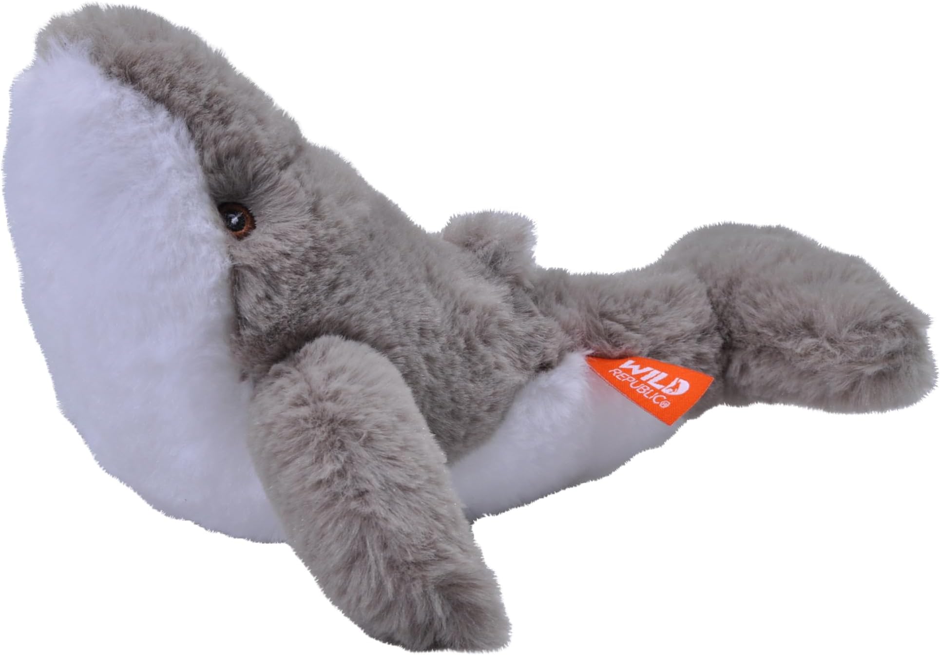 Wild Republic EcoKins Mini Humpback Whale Stuffed Animal 8 inch, Eco Friendly Gifts for Kids, Plush Toy, Handcrafted Using 7 Recycled Plastic Water Bottles (25081)