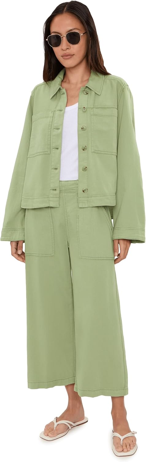 Liverpool Los Angeles Petite Mid-Rise Utility Crop Wide Leg Pants