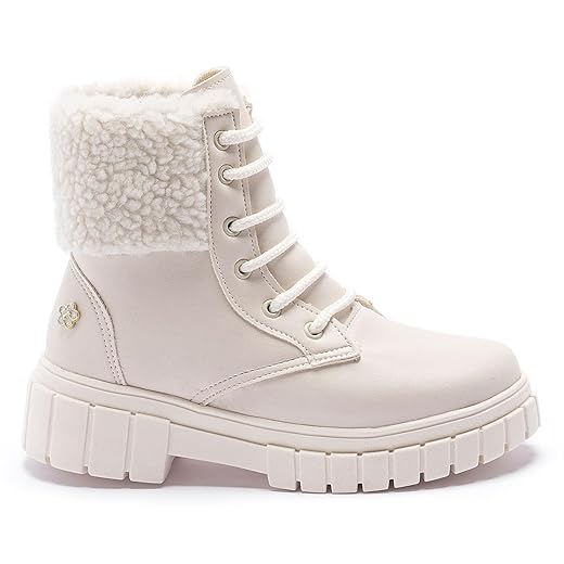 Coturno Infantil Feminino Menina Tininha Botinha Casual com Pêlo