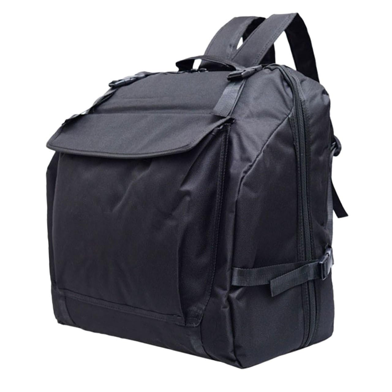 Cabilock Bolsa Acordeón Negra Portátil con Múltiples Bolsillos para Accesorios Ligera y Compacta Estuche de Almacenamiento para Músicos Compatible con Acordeones Bajos