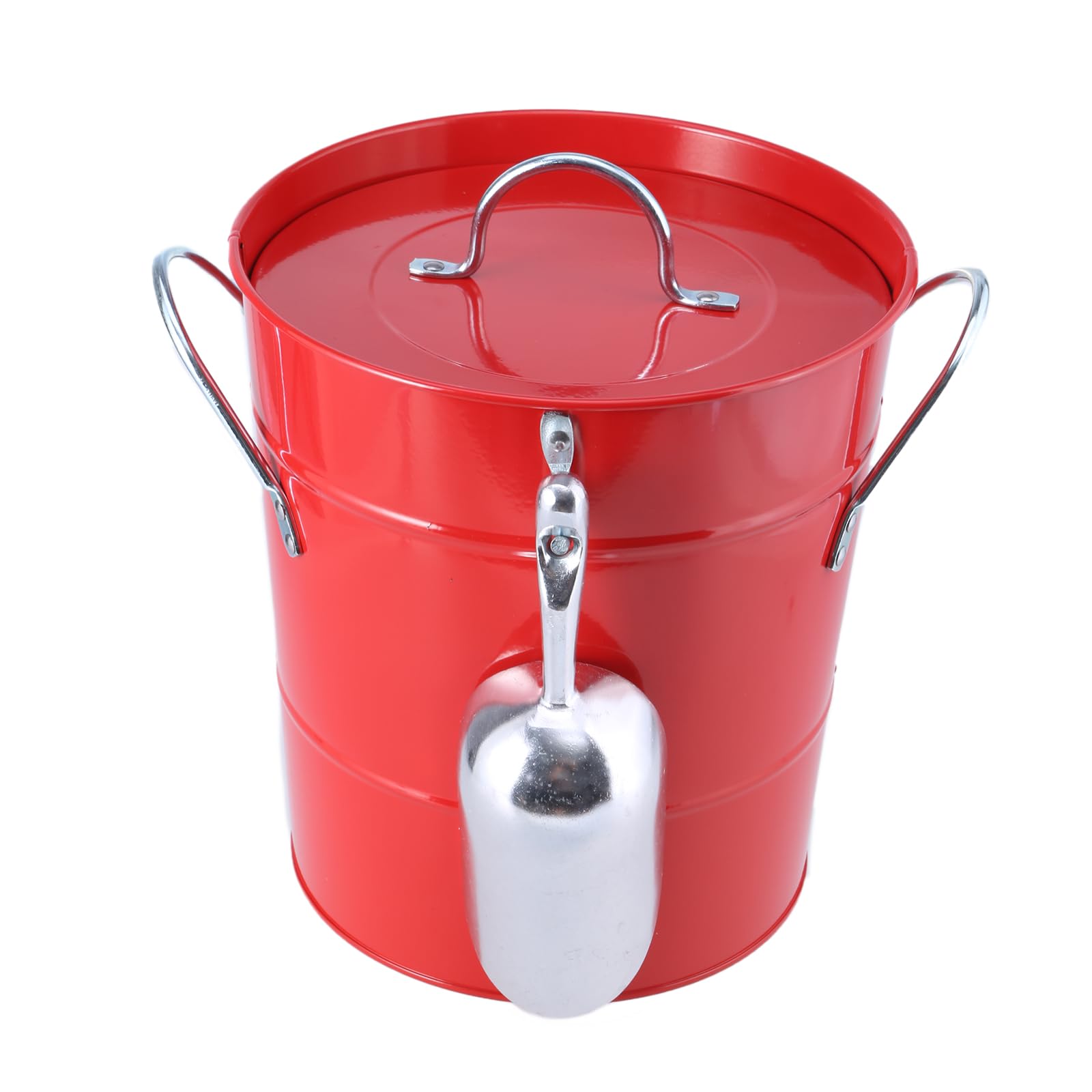 Tsophreniq Handle Metal Wine Bucket Beverage Tub Ice Bucket with Shovel and Lid for Parities, Gatherings Party Supplies