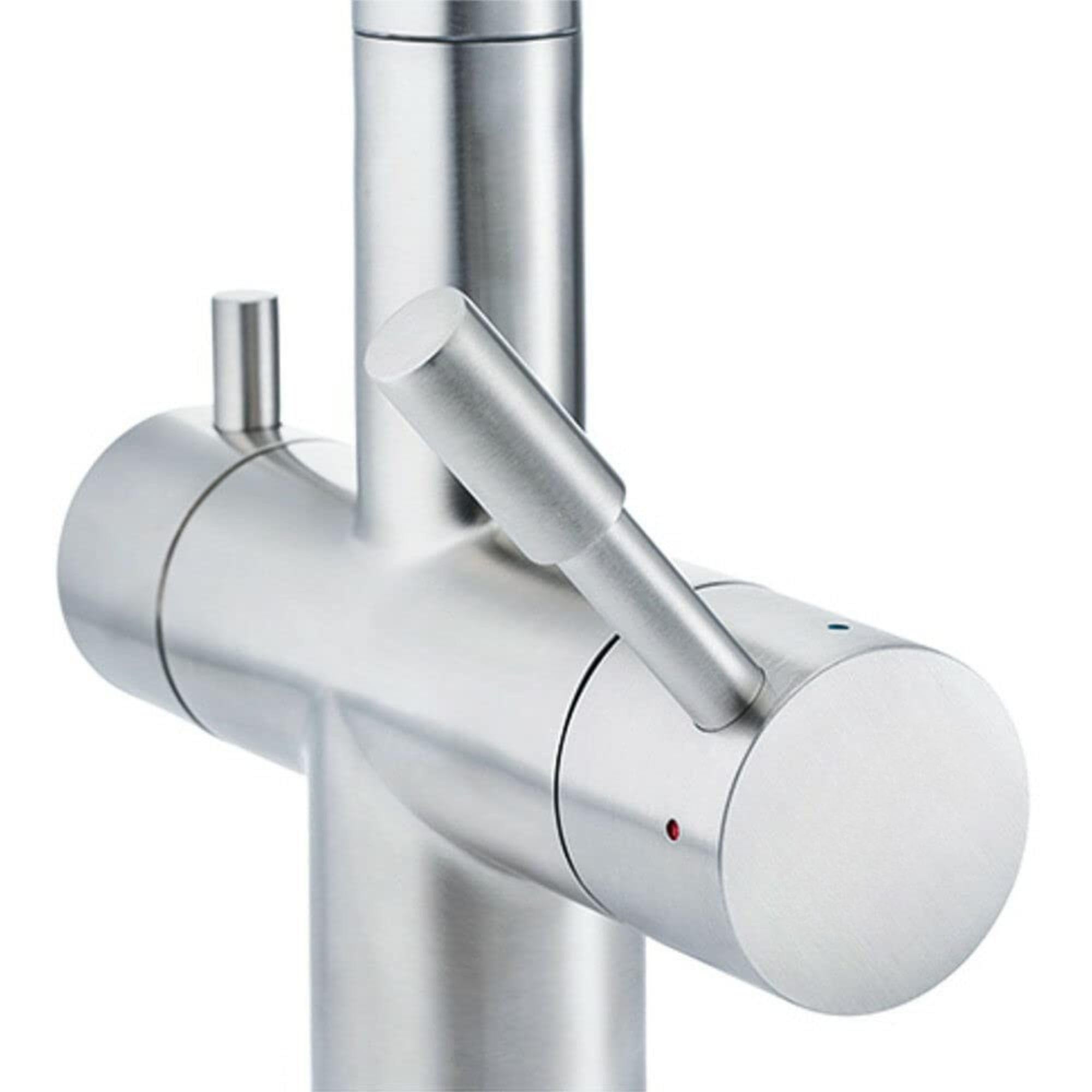 Designer 3-Wege-Wasserhahn FRANKE L-Auslauf, Edelstahl Massiv ohne BRITA Logo. Küchenarmatur, Spültischarmatur, Mischbatterie, Dreiwege Wasserhahn, Für Osmoseanlagen, Für Wasserfilter
