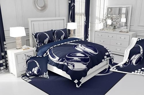 Miniatura 6 de jejeloiu Heahopne - Alfombra de área de 5 x 7 pies, temática musical, para decoración del hogar, alfombra duradera para interiores, alfombra de