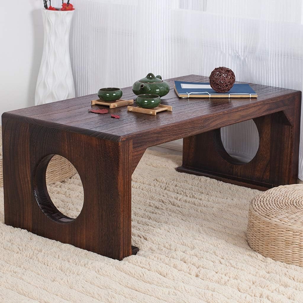 Solid Wood Guqin Table Small Window Table Learning Painting Table Small Breakfast Table Laptop Table (Color : Brown, Size : 80x40x30cm)