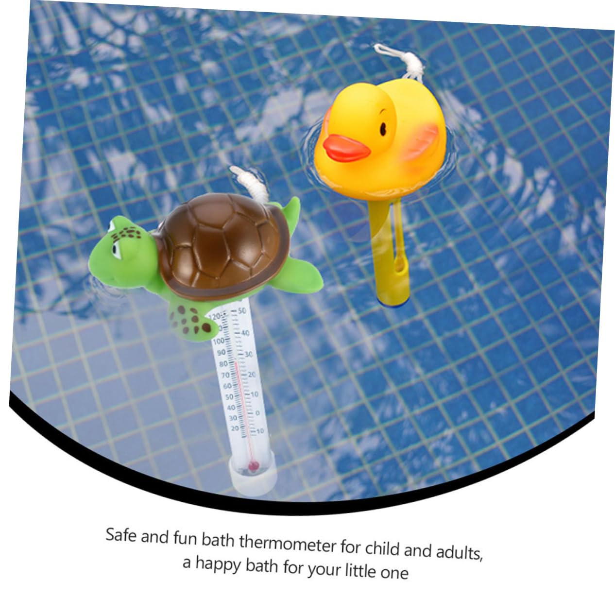 UPKOCH 3 Pièces Thermomètre Flottant pour Spa Mesure de Température de Eau Facile à Lire à Utiliser pour Étang Aquarium Accessoire Pratique Corde de Fixation