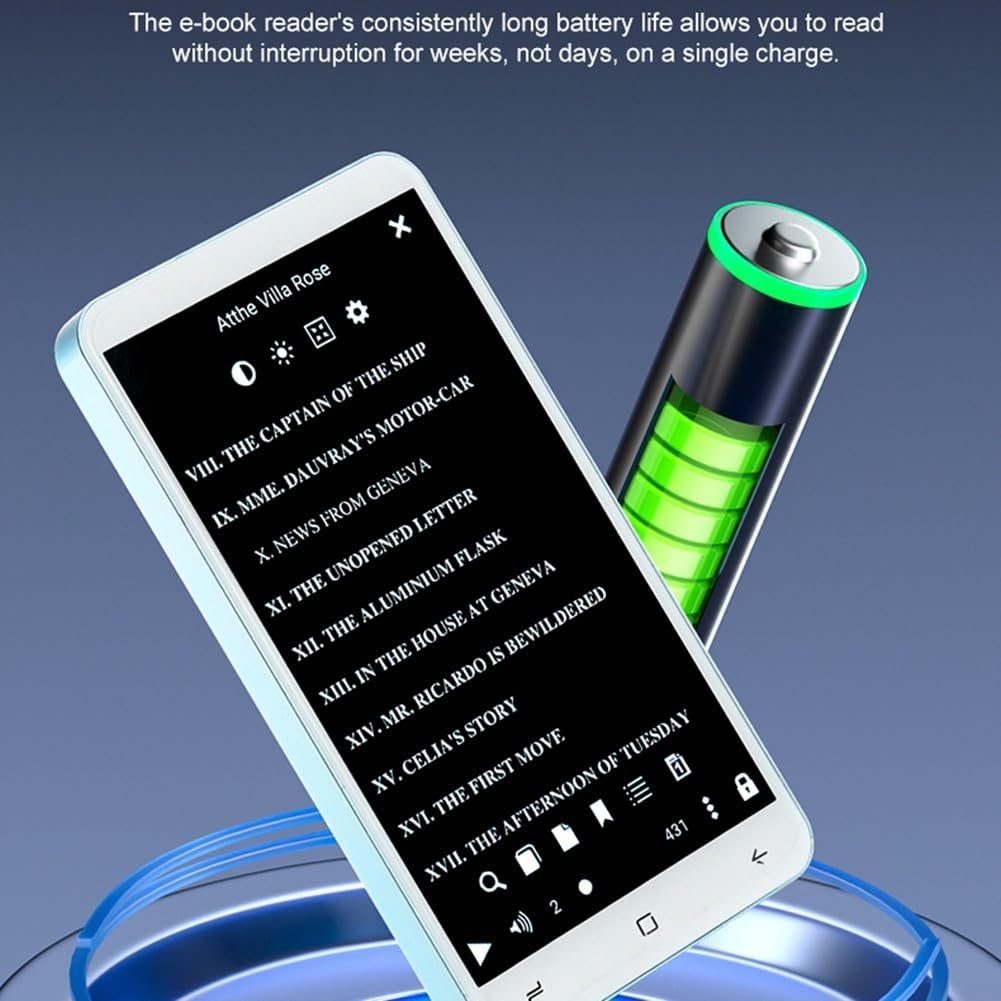 Hasaller Lector De EBooks De 5 Pulgadas – Pantalla Táctil Protege La Vista, 8GB, WiFi, Bluetooth 5.0, Ligero Y Portátil