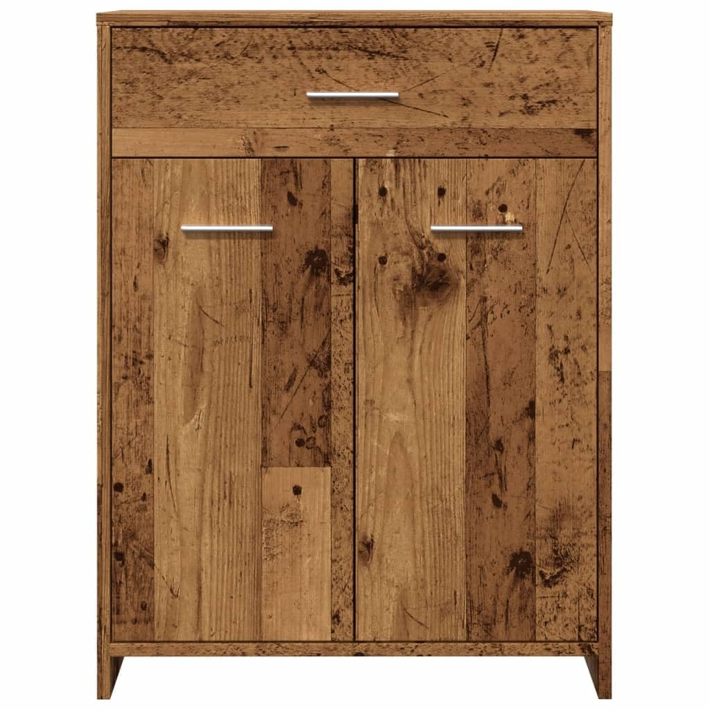 ShGaxin Szafka łazienkowa Drewno inżynieryjne w wieku 60x33x80 cm, meble łazienkowe, szafka łazienkowa, pomocnicza szafka łazienkowa, kolumna łazienkowa, wyposażenie łazienki - 856287