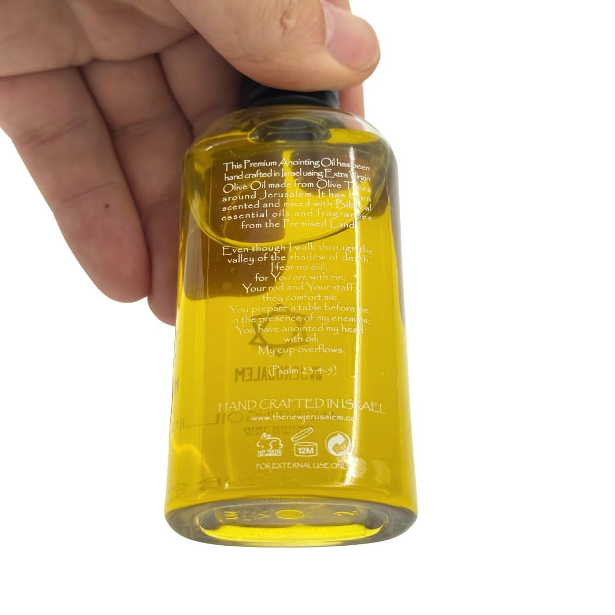Salböl-Boutique ręcznie wykonany w Ziemi Świętej Izrael, 100% naturalne składniki, czysta oliwa z oliwek z pierwszego tłoczenia, zapachy Świętej Biblii, ćwiczenia duchowe, Balm of Gilead – 100ML