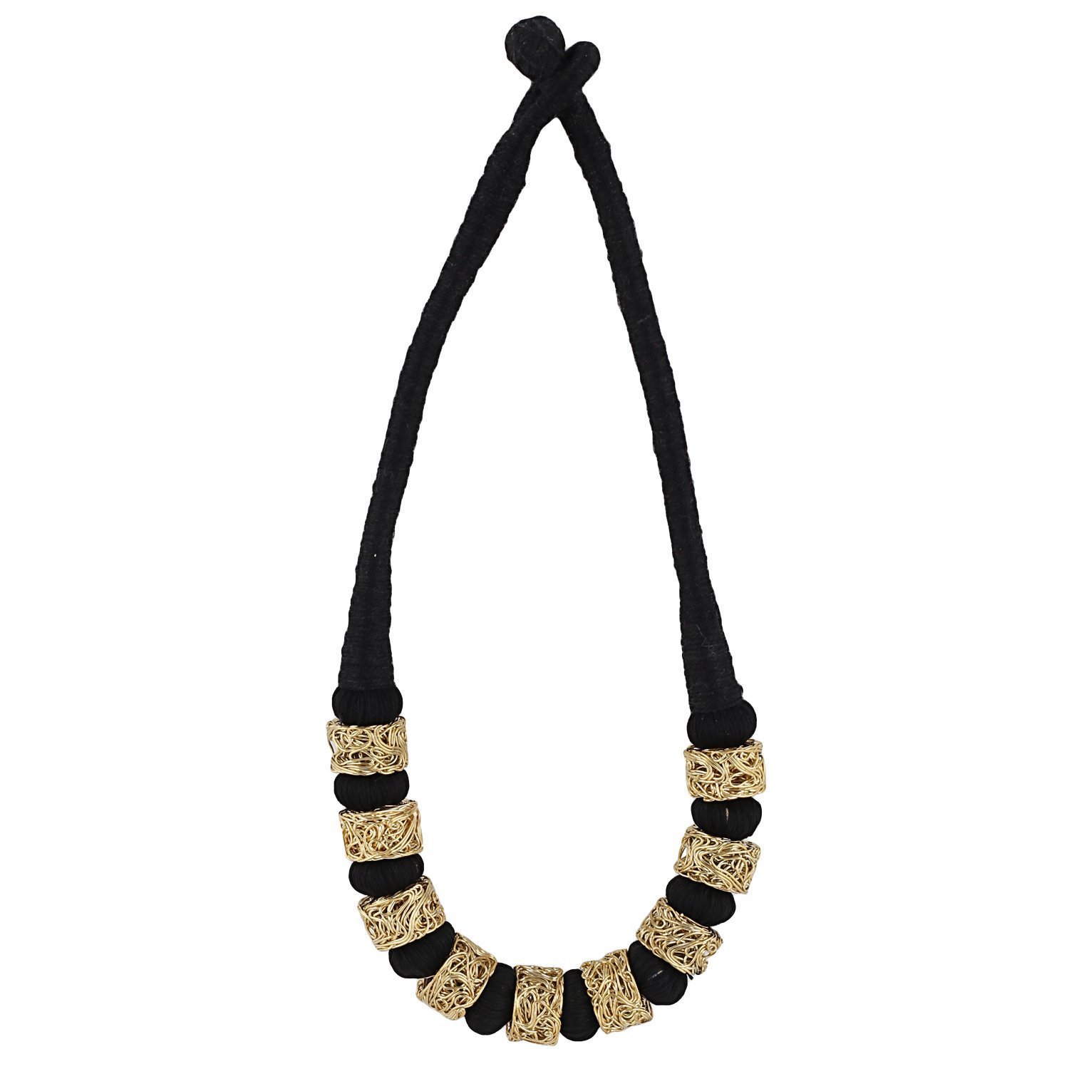 Aradhya Women's Designer Multi Colour Silk Thread Necklace