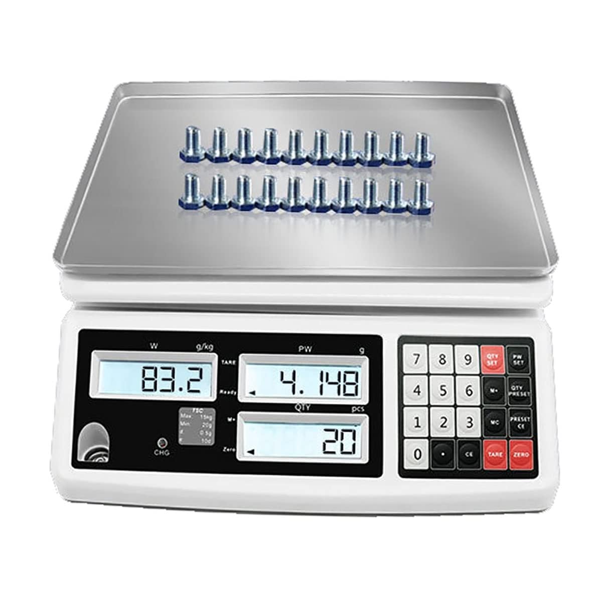 30kg/1g Lab Digital Scale, Digital Precision Accurate Electronic Scale, with Backlit LCD Display, for Scientific/Industrial/Gold Scales (30kg/1g)