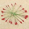 100Pcs Artificial Round Flower Stamens Red Double Sided Holly Berries on Wire Wrapped Craft DIY #3