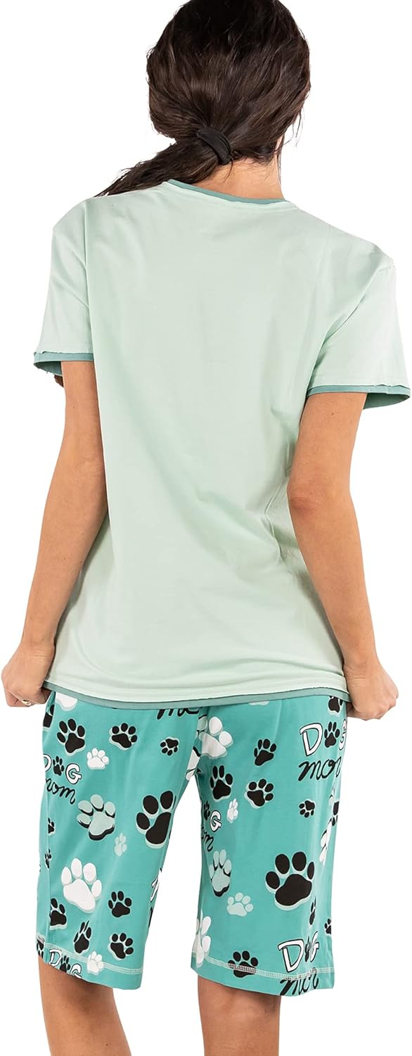 Lazy One Bermuda Short and T-Shirt Set, Cute Pajama Lounge Set for Women, Summer Loungewear - Image 2