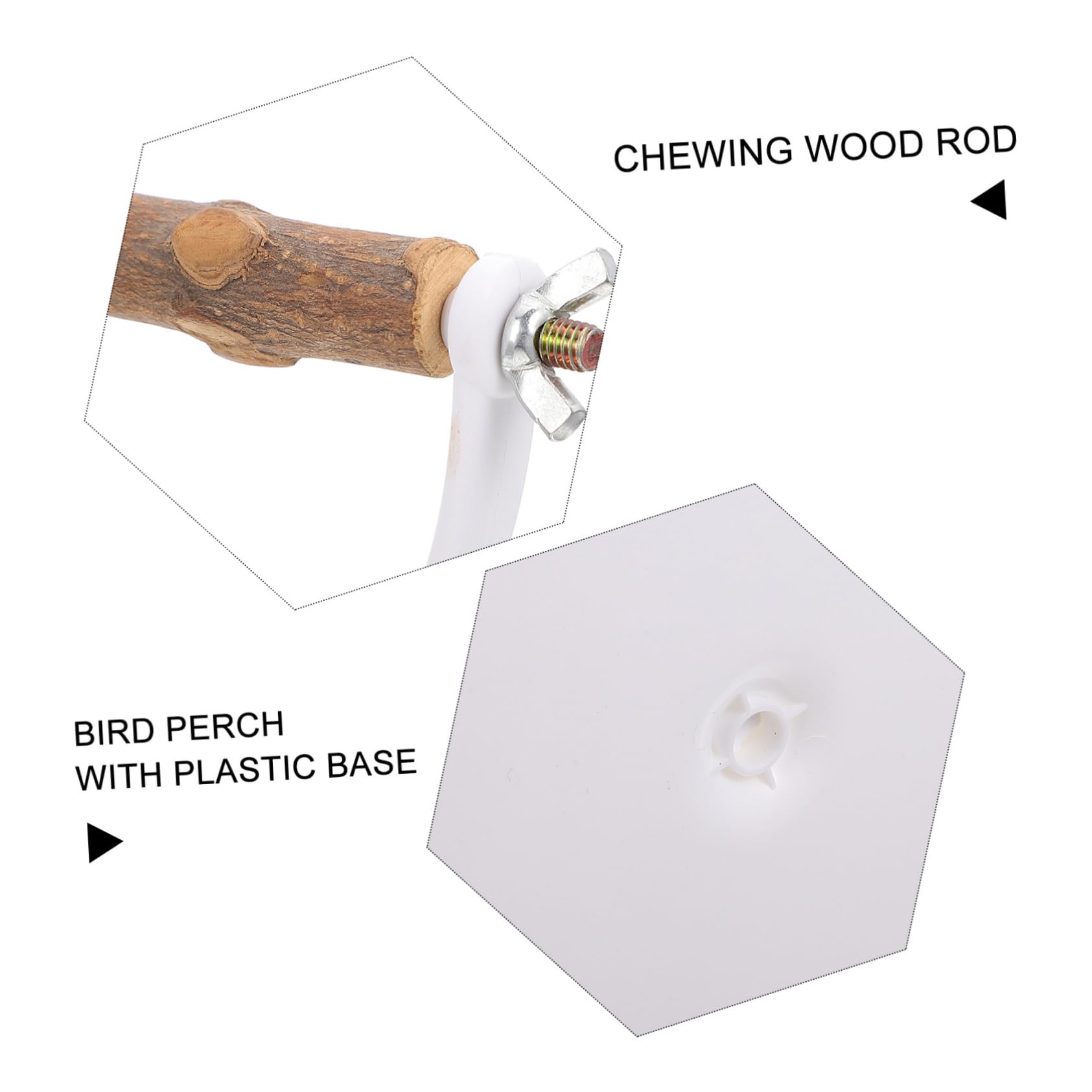 YARNOW 2 Piezas Estante de Entrenamiento Bloques para Masticar pájaros de Juego de Aves Percha Madera Colgador Madera Jaula de pájaros Juguete Percha de molienda de Aves Interior