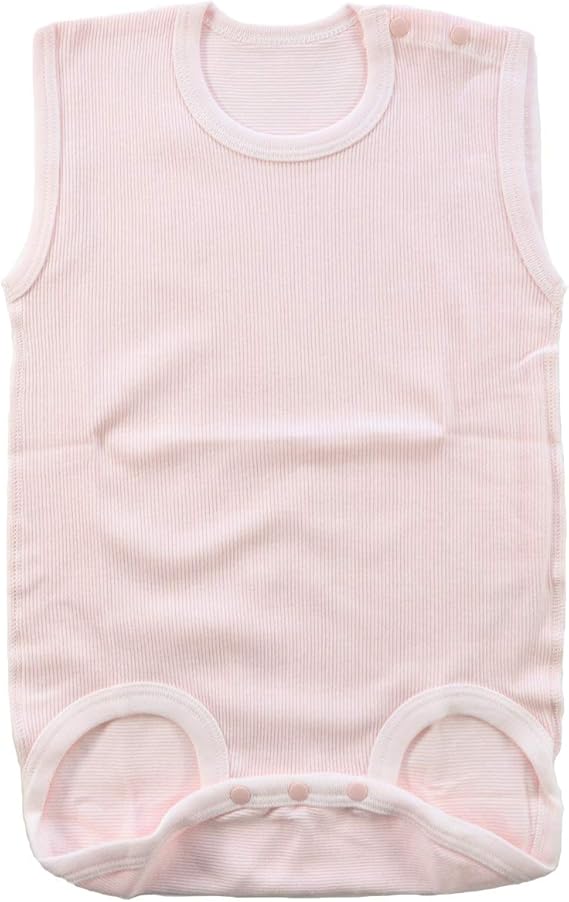 Amazon Co Jp ロンパース 肌着 新生児 乳児 日本製 綿100 ノースリーブ B ピンク 90 100cm Mrs012 服 ファッション小物