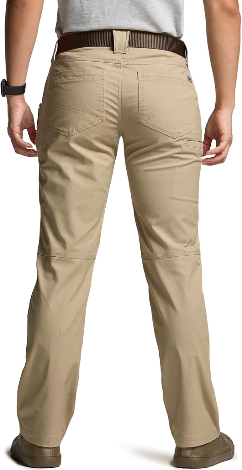 CQR Women's Flex Stretch Tactical Pants, Outdoor Hiking Pants with Pockets, Water Resistant Ripstop Work Pants - Image 2