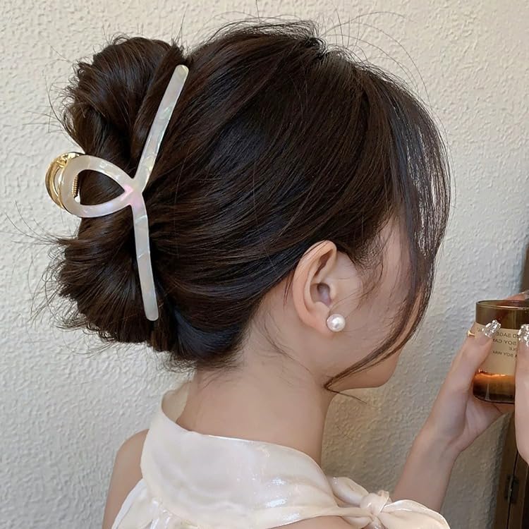 5 Inch Large Hair Claw Clips for Thick Hair,Nonslip Hair Clips,Strong Hold Matte Hair Clamps,Fashion Hair Styling Accessories (F-2pcs) - Image 2
