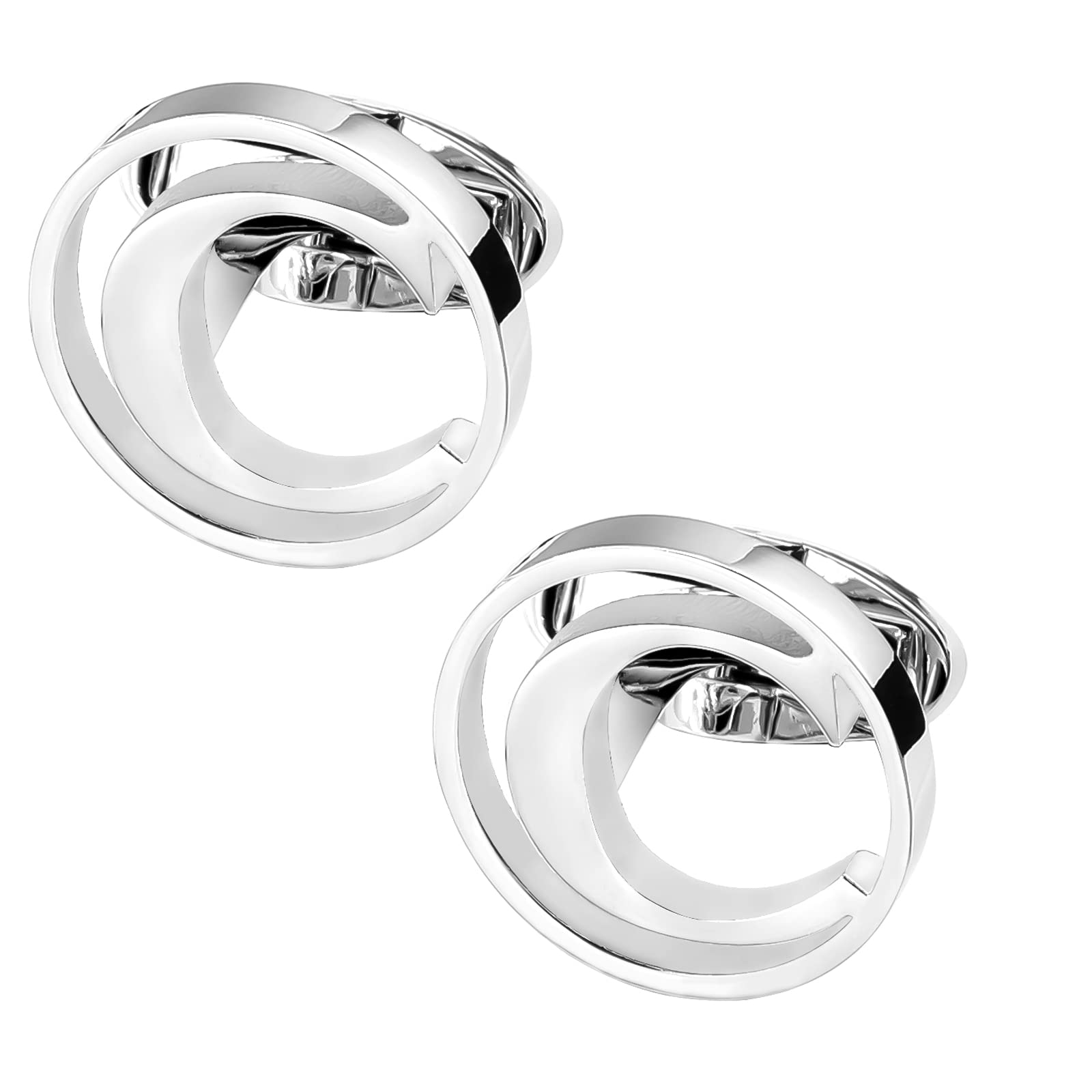 GWDCufflinks for Men Classic Tuxedo Shirt Wedding Cuff Links Personalized Initials A-Z Gift