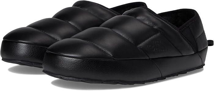 Мужские сабо The North Face Thermoball Traction Mule Leather, цвет: Чёрный