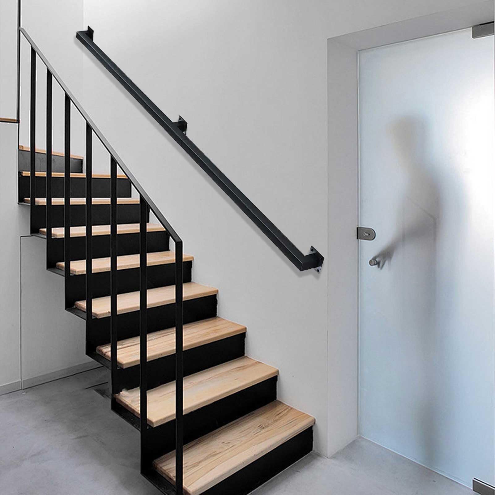 Rampe d'escalier réglable avec supports de 800 mm pour sécuriser les couloirs