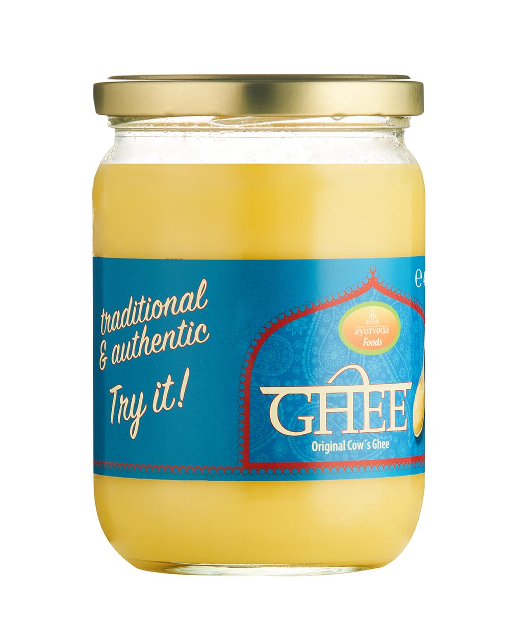 Ayurveda Foods - Premium traditional & authentic Ghee 6er Set à 420g, sehr lange Haltbarkeit, Brat- Kochfett