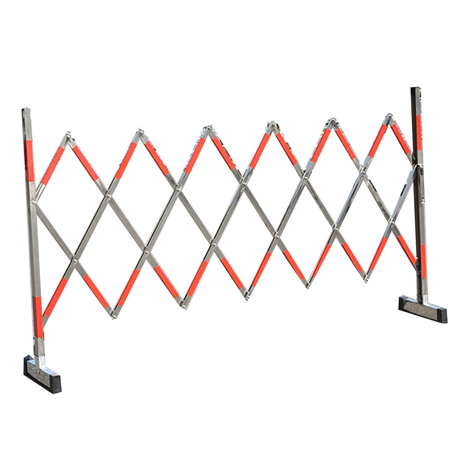 WOTZOV Expandable Metal Road Obstacles Heavy Duty Traffic Control Barrier For Warehouse Construction Sites And Driveways,500CM/16.4FT