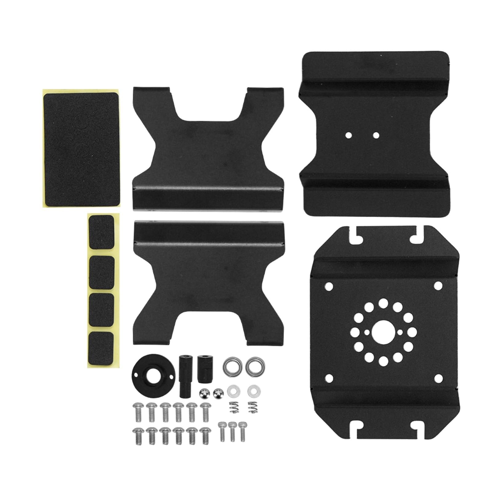 Supporto for auto RC in alluminio con supporto antiurto for cingolati RC 1/24 1/18 1/16 - Design regolabile e durevole(Black)