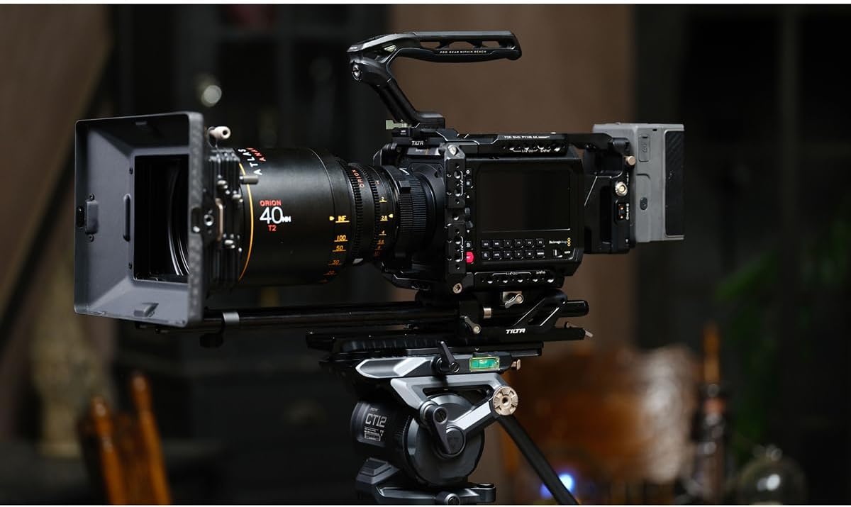 Tilta Camera Cage Pro Kit V-Mount Compatible with Blackmagic Pyxis 6K/12K| Full Cage, Top Handle, V-Mount Battery Plate, Side Plate, Bottom Plate, Universal 15mm Baseplate w/Rods, and Mini Tool