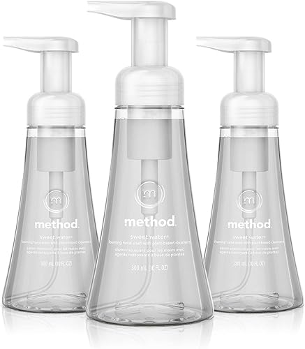 Method Jabón de manos espumoso, agua dulce, 10 onzas, paquete de 3, el embalaje puede variar