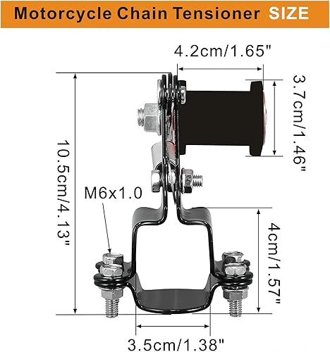 Miniatura 3 de Tensor de cadena universal para bicicleta motorizada, tensor de cadena pesada, tensor de cadena de piñón de resorte, tensor de cadena para bicicleta